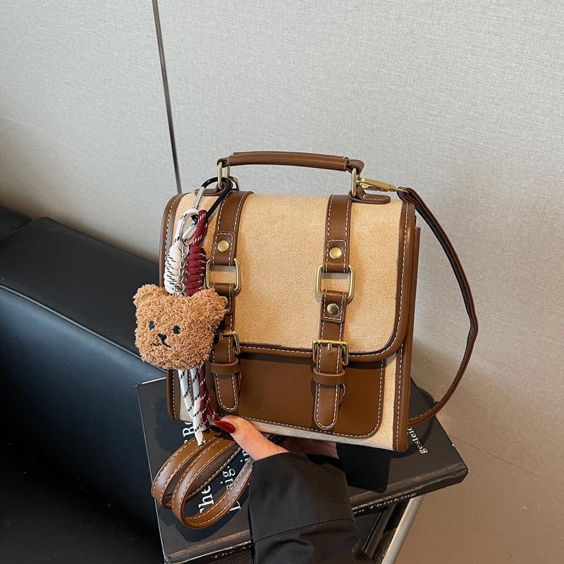 Новая осенне-зимняя замшевая сумка-рюкзак, женская сумка-мессенджер для путешествий в стиле Сен Мэн, легкая роскошь, нишевое ощущение, для通勤