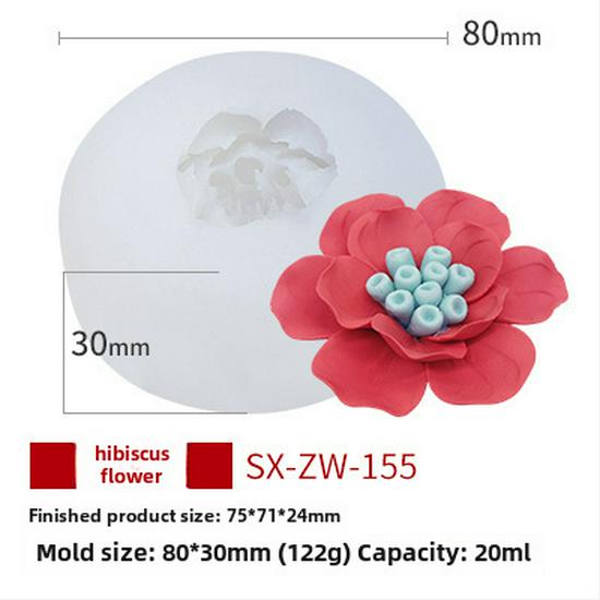 Sanxin Peony Silicone Mold for Epoxy, Candle, Cake, Soap, and Aromatherapy Decor.