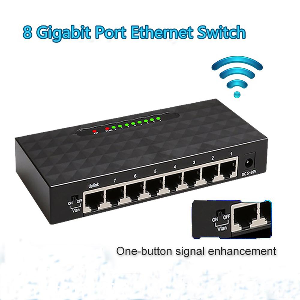 8/5-портовый сетевой коммутатор 10/100/1000 Мбит/с, Ethernet-гигабитный коммутатор, высокопроизводительный интернет-сплиттер RJ45 Lan, Plug and Play