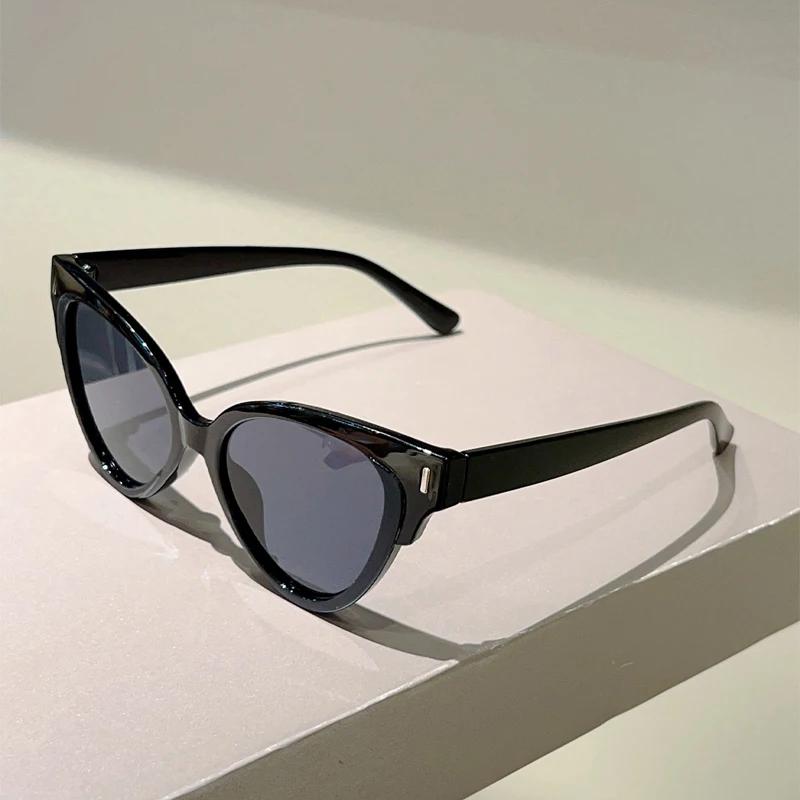 Солнцезащитные очки Кошачий глаз Женские Новинка в Винтажной Моде Повседневный Декор Оттенки Модный Дизайн Бренда Оправа Конфетного Цвета Солнцезащитные Очки