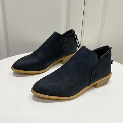 Женские сапоги 2024 года, модные хлопковые туфли из плюша с мягкой подошвой, водонепроницаемые, с застежкой-молнией и высоким каблуком, женские сапоги Botas Mujer