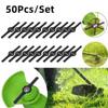 50Pcs Plastic Cutter Blades For Electric Cordless Grass Trimmer Strimmer Tool