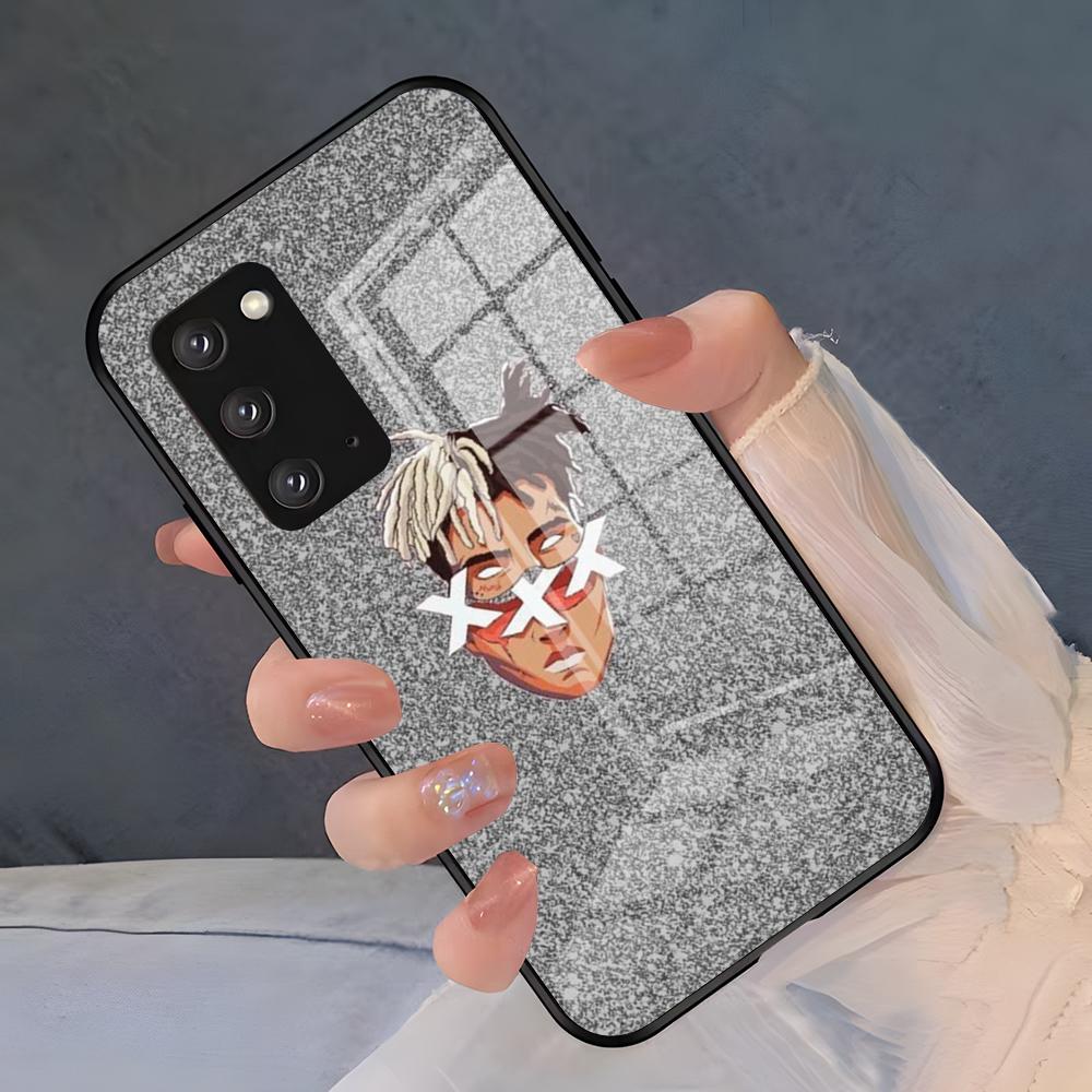 Чехол для телефона рэпера XXXTENTACION для Samsung A25 A13 A33 5G A54 A36 A35 A56 A52 A14 Ударопрочный стеклянный чехол
