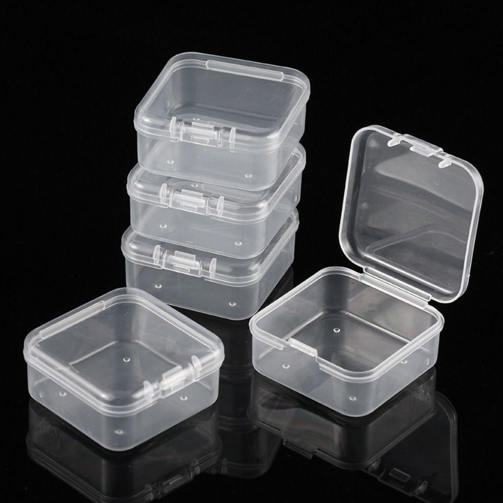 Mini Transparent Organizer Box Transparent Dustproof Storage Boxes Jewelry Storage