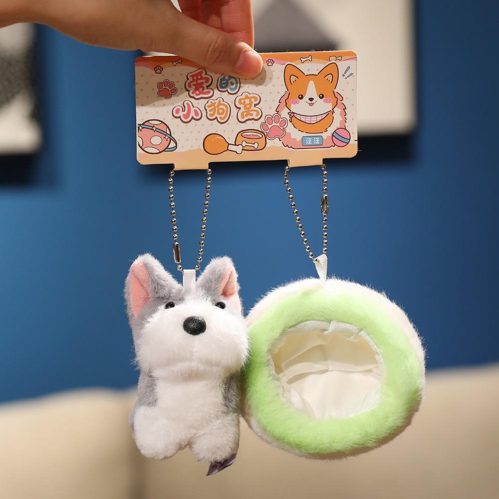 Bag Charm Corgi Doll Plush Toy Puppy Dolls Schnauzer Plush Pendant  Christmas Gift