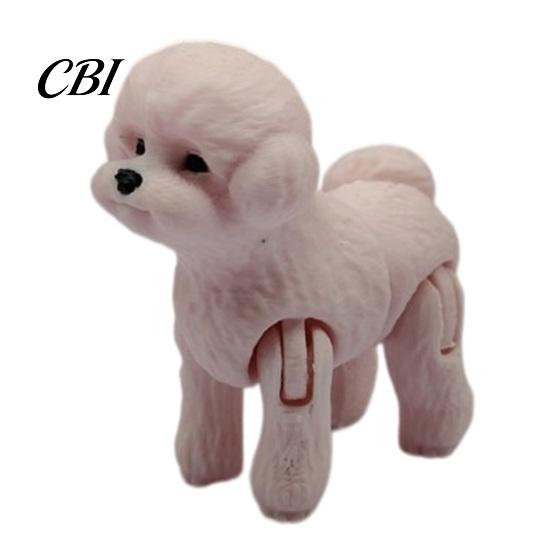 Fidget Toy for Adults 3D Printed Articulated Poodle Teddy Figurine, Flexible Dog Decor with Realistic Curly Fur, Soft Miniature Color, Adjustable