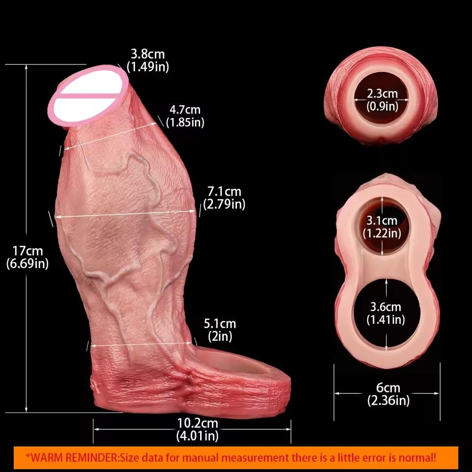 Реалистичный силиконовый рукав на пенис размера S M L XL с открытым концом, кольцо, реалистичный полый дилдо, секс-игрушка для увеличения пениса
