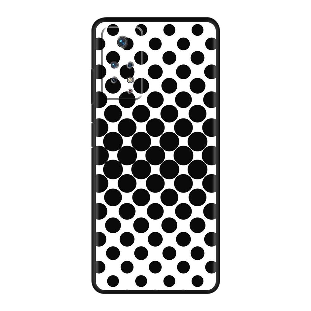 Чехол Celular Funda, черный и белый силикон в горошек для Redmi Note 9T 9A 9 10 9S 8 K40 9C 7 11 Pro 10C 8T K40S