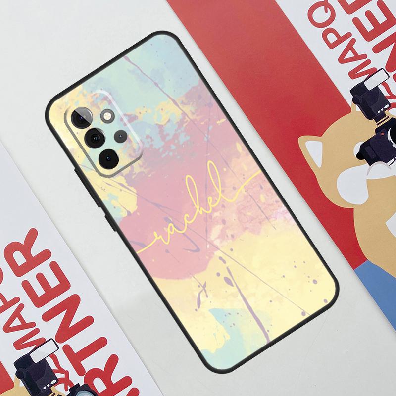 Personalised name wotercolour rainbow Phone Case For Samsung Galaxy A53 A33 A23 A13 A52 A32 A22 A12 A51 A71 A14 A24 A34 A54 A21S