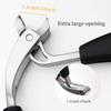 Stainless Steel Curved Cuticle Trimmer Angled Head Toenail Clippers  For Thick Nail Clippers