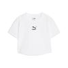 Dare To Logo Print Short Sleeve T-Shirt Women Tops White 621435-02