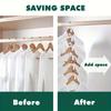 50Pcs Mini Clothes Hanger For Wardrobe Connector Hook Plastic Wardrobe Coat Extender Clips Holder Space Saving
