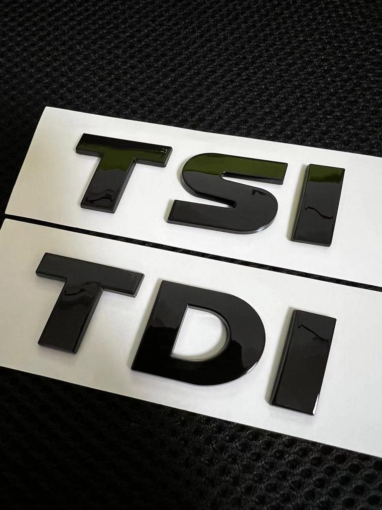 1 шт. Стикер TDI TSI с глянцевым черным покрытием ABS для автомобиля, задняя наклейка для VW Touareg, аксессуары для автомобиля