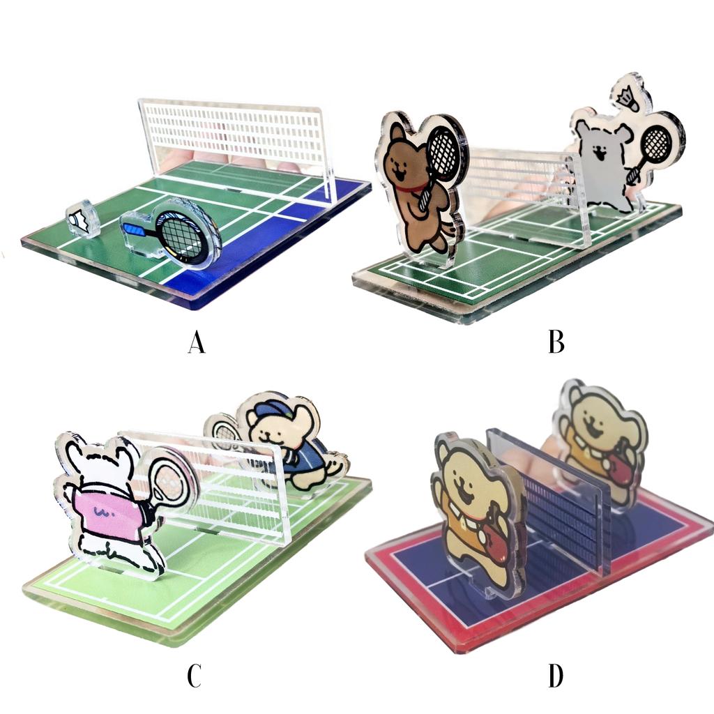 Decorative Phone Stand Badminton Court Phone Mount Holder Adjustable for Watching Matches and Training Session