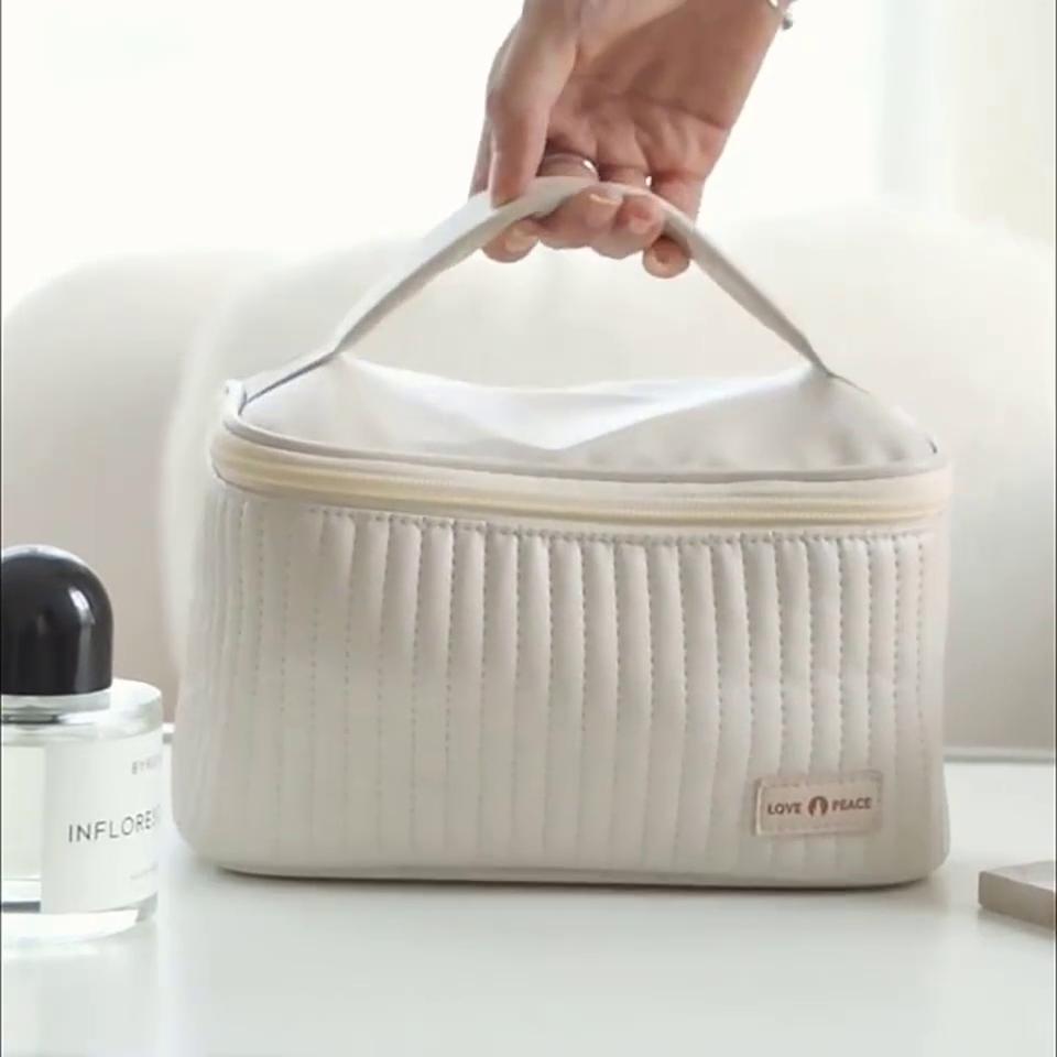 Fashion Small Top-handle Cosmetic Bag Travel Portable Toiletry Bag Outdoor Storage Bag Women Makeup Case Cosmetic Pouch