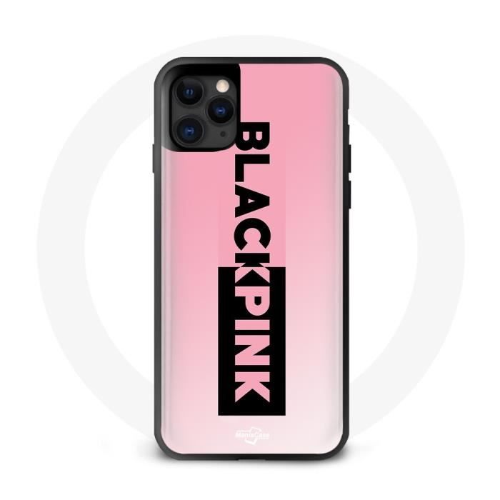 Case for Iphone 13 Mini Blackpink K-pop Group Logo Black Pink Pink Background