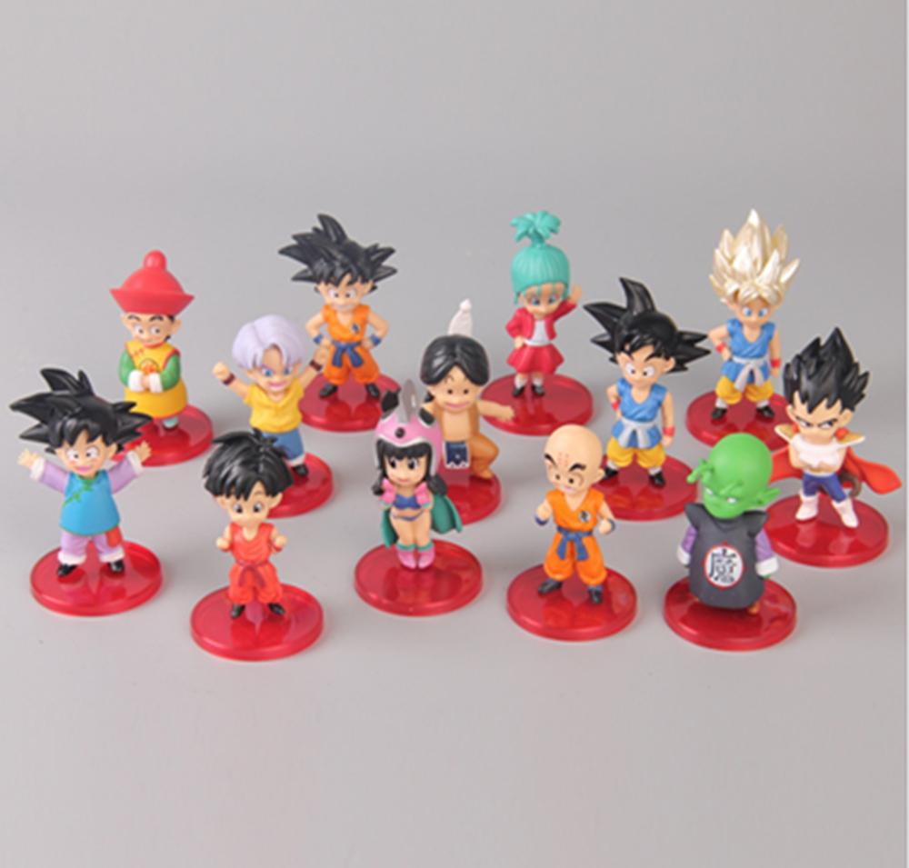 13 шт./1 набор Фигурка Dragon Ball Сон Гоку WCF Супер Сайян Сон Гохан Криллин Кикки Модель персонажа Игрушка Подарок Коллекция Фигурка
