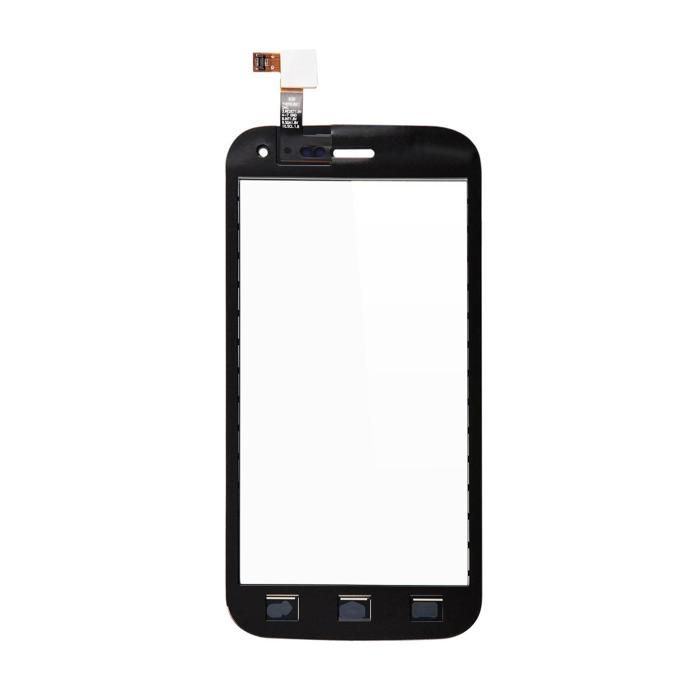 Black Touch Screen Glass + Pre-installed Adhesive for Wiko Barry