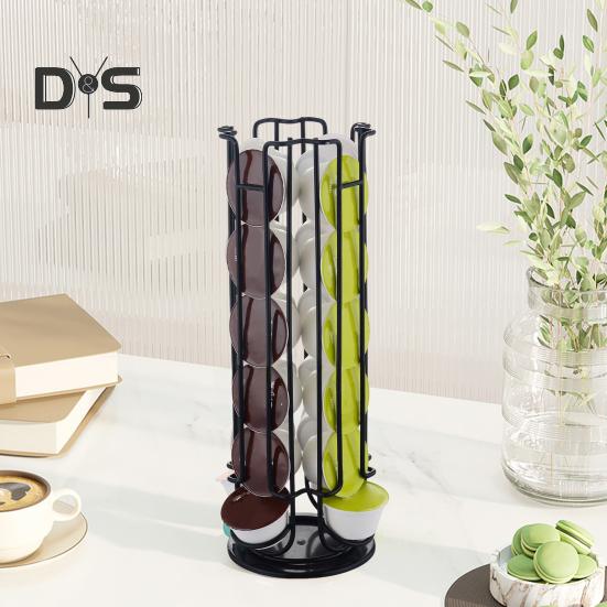 Подставка для кофейных капсул для Nespresso Vertuoline, вращающаяся на 360 градусов, большая емкость, карусель-органайзер для домашнего офиса, кухни, подарок