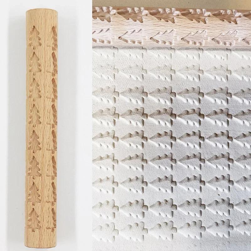 1 шт. деревянная текстура скалка керамическая керамика искусство рельефный стержень цветочный узор глиняный рулет рельефы глиняные инструменты камень сделай сам выпечка