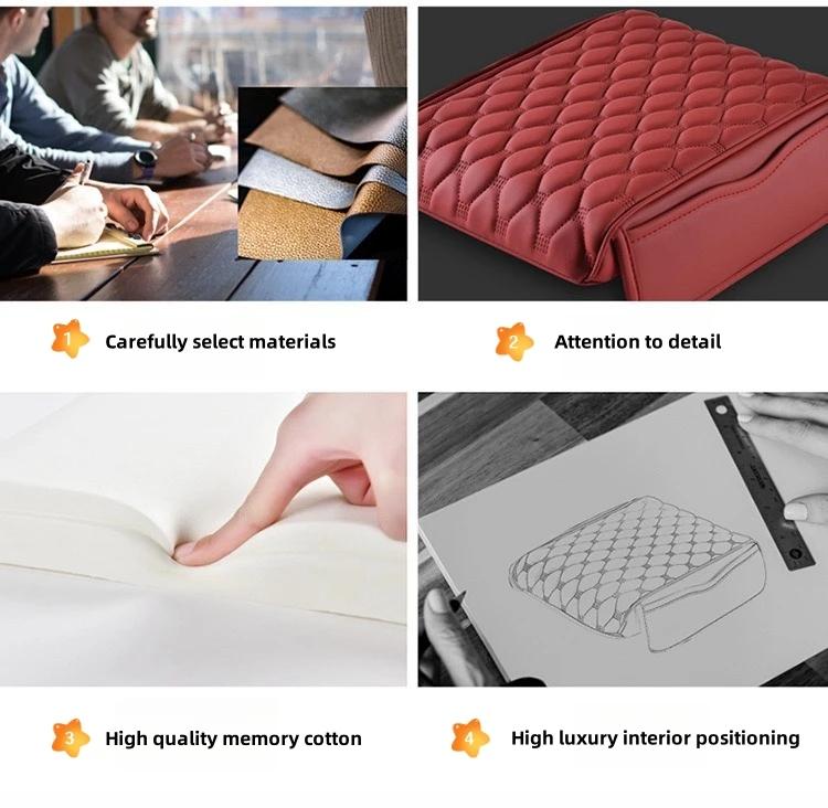 Подлокотник автомобиля, коврик, увеличивающий высоту, сумка для хранения, защитный чехол для центральной консоли с боковым карманом для хранения, аксессуары для интерьера