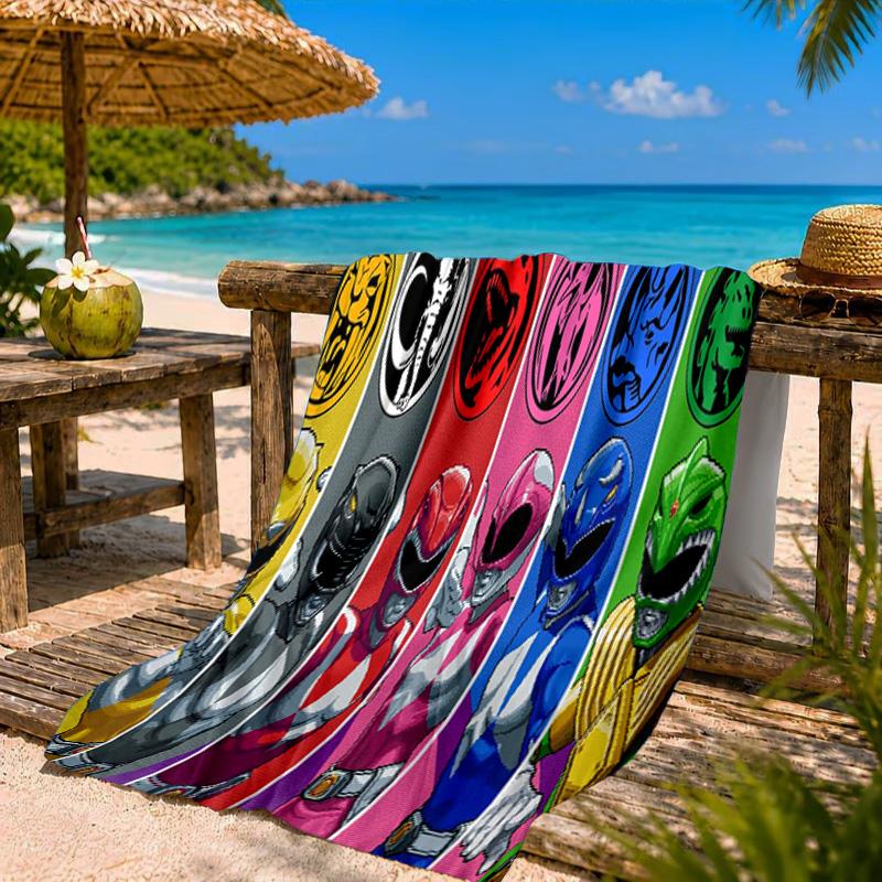 Rangers Team-up Beach Towel Microfiber Beach Towel, Lightweight and Quick-Dry, for Summer Travel, Swimming Pool Fan Birthday Gift