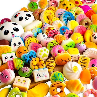 TOUFEIYUAN Набор сжимаемых игрушек для снятия стресса, декомпрессии, медленно восстанавливающих форму, приятных, пушистых, еда, Подарок на день для детей и взрослых, Рекомендуемые случайные игрушки, 10,