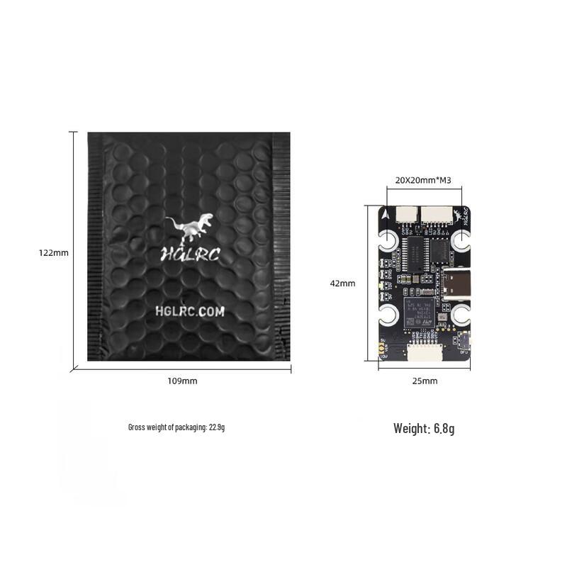 HGLRC H743 8S MINI V1 Nightblade FPV Flight Controller
