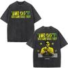 Vintage Washed Rapper Vybz Kartel Tour  New Album Tshirt Men Hip Hop Oversized Tshirts Fashion High Quality Cotton T Shirt