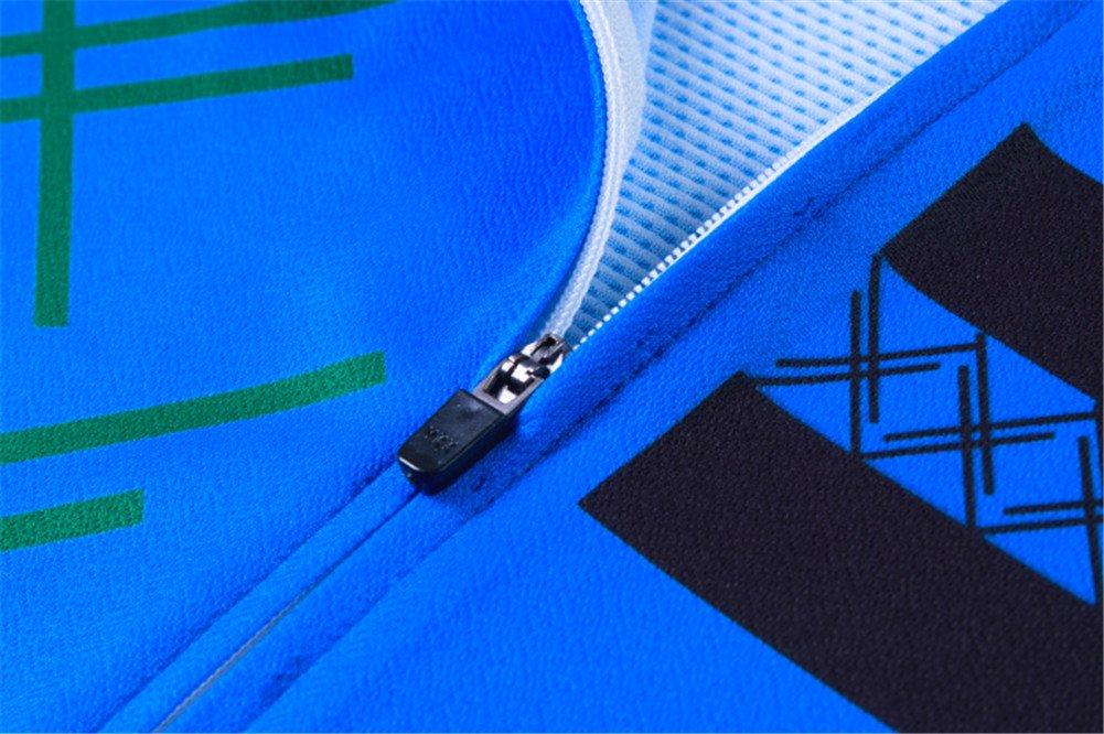 Wisdom Leaves Short Sleeve Cycling Jersey Bib Pants Breathable and for Summer Men's Set, Moisture-Wicking (XXXXXL, Blue)