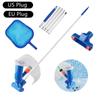 Pool Jet Vacuum Cleaner Kit with Pool Skimmer Net Detachable Poles Pool Maintenance Set for Ground Swimming Pool Cleaning Kit