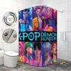 1Pc K-Pop Demon Hunters Printed Waterproof Shower Curtain Privacy Hanging Curtain With 12 Hooks Multiple Sizes Machine Washable