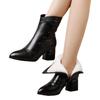 Женские модные ботильоны женские осенне-зимние новые остроконечные квадратные каблуки черные ретро вечерние женские осенне-зимние короткие сапоги