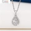 Huitan Trend Wedding Necklace For Women Pear Shape Pendant Fashion Versatile Female Accessories Brilliant Cz Jewelry