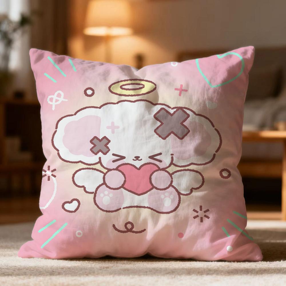 Hot NNonoe Cushion Cover Soft Washable Pillow Case Multi-Scene for Couch Bed Travel Office Use