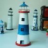 Mediterranean Style Small Lighthouse Sea Decoration Crafted Light Tower Home DecorationCreative Gifts Nautical Themed Adorn