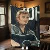 1pc Johnny Hallyday guitar performance blanket, al season lightweigh Poster blanket home office outdoor nap multifunc Poster blanketional blanket