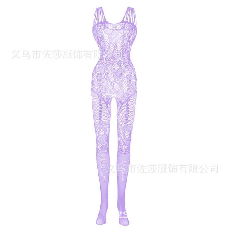 Sexy Underwear Suspenders Sexy Black Real Life Hollow Open-file One-piece Mesh Stockings Jacquard Mesh Socks