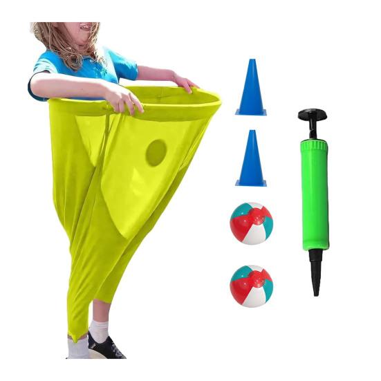 Бабушкины штаны Набор для садовой игры Гигантская игра для вечеринки на открытом воздухе с прыгучими мячами и конусами-маркерами Веселая семейная встреча Игра для взрослых во дворе для групп