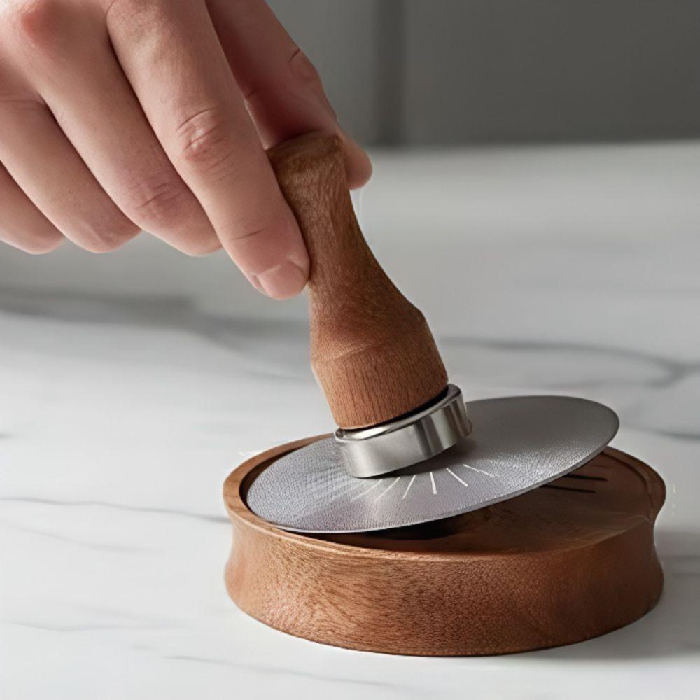 Reusable Coffee Filter Mesh Magnetic Extractor Wood Handle Coffee Filter Mesh Storage Nail Barista
