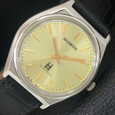 ALLWYN РУЧНОЙ ЗАВОД ВИНТАЖНЫЕ 6300A ИНДИЙСКИЕ МУЖСКИЕ ЗОЛОТИСТОГО ЦВЕТА ЧАСЫ a703966-1