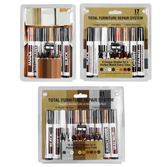 1 комплект для ремонта царапин на деревянной мебели с маркером для подкраски 6/8/10 цветов, ручка для удаления пятен и ремонта царапин на деревянном полу и столе