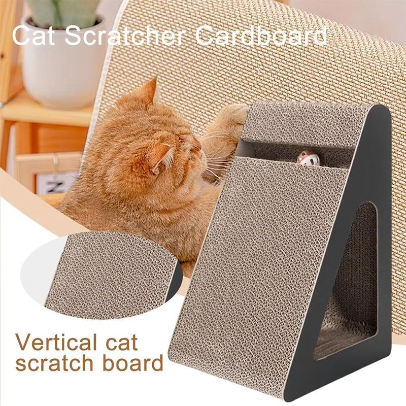 Cat Scratching Cardboard Pet Cat Scratcher Board Wear-Resistant Cat Scratch Pad Claw Grinding Posts Interactive Vertical Cat
