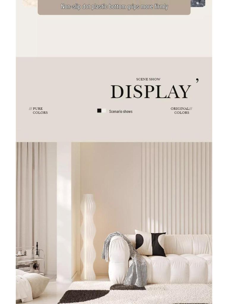 Плюшевый Нескользящий Ковер из Искусственного Кашемира, Большой Зимний Напольный Коврик с Обметанными Краями