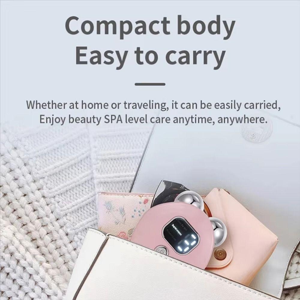 EMS Микротоковая электрическая массажная машина для лица 3 уровня Устройство для красоты лица V-образный роликовый лифтинг шеи