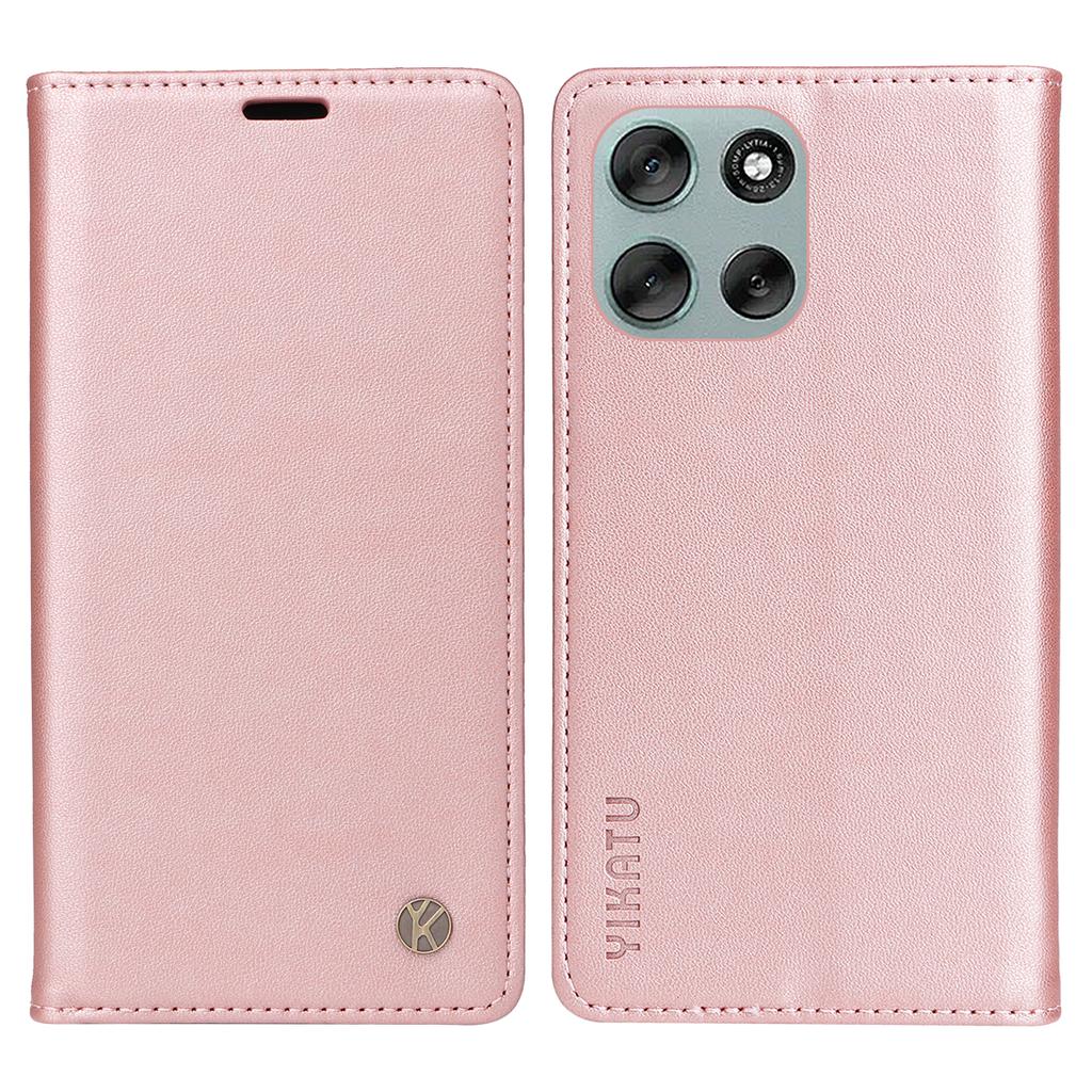 For Motorola Moto G56 5G Phone Cases YIKATU Magnetic Closure PU Leather Mobile Cover