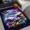 Gamer Rug with Controller Design Carpet for Game Room Gaming Rug for Boys Room Home Decor Non-slip Switch Gaming Mat