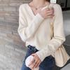 Early Autumn New Pullover Loose Lazy Style Versatile Neck Sweater Long Sleeve Bottoming Knitted Sweater Women's Top