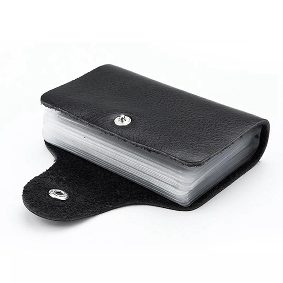Fashion Faux Leather Credit Card Holder 24 Bits Card Case Business Card Holder Wallet