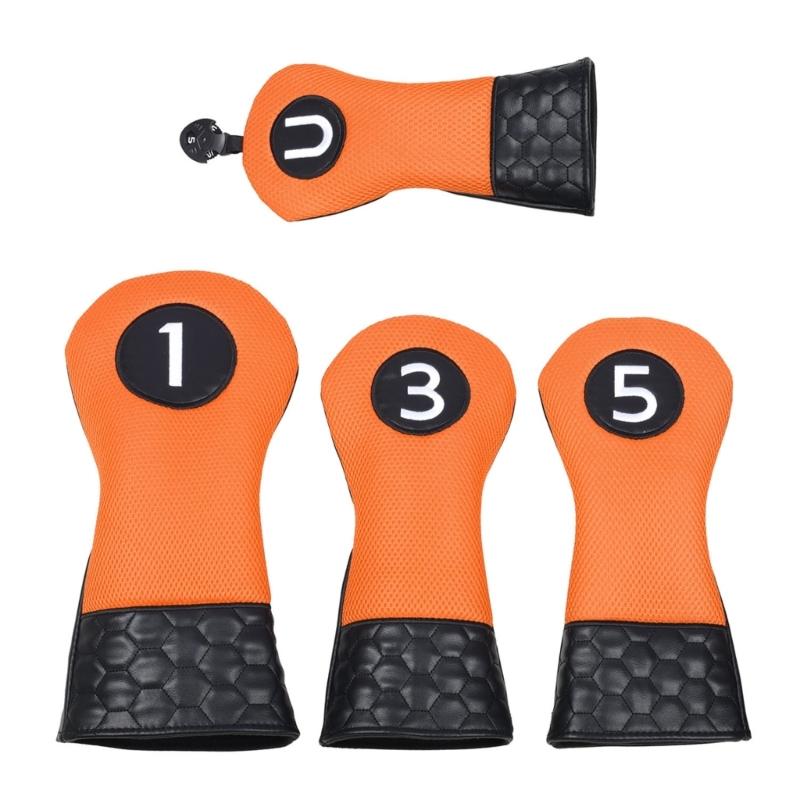 4Pcs Golfs Club Cover PU Golfs Iron Headcover Golfs Club Head Cover Gifts for Men Women Golfs Driver Golfs Putter Cover